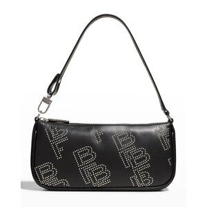 BY FAR Rachel Studded Leather Shoulder Bag
